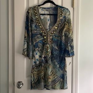 Solitaire Sheer Beaded Tunic